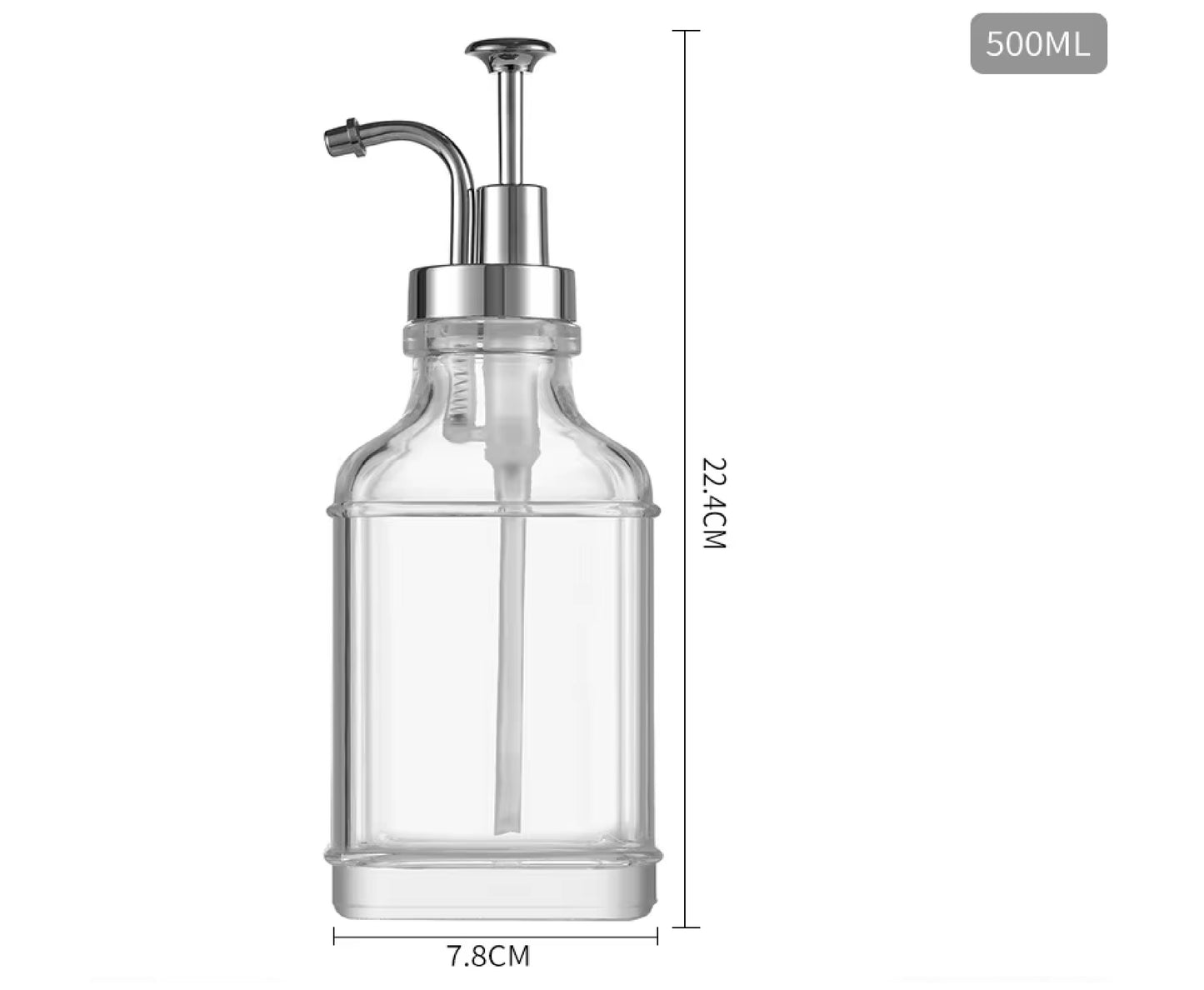 Glass Coffee Syrup Dispenser Bottle 500 ML 1 Pc