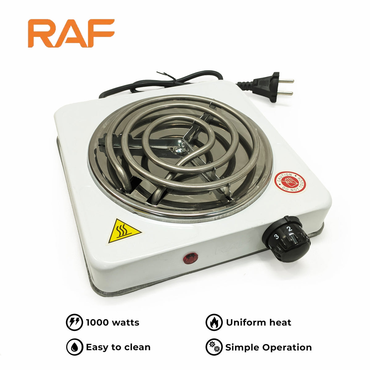Raf Electric Stove Single Burner Cooker (CHULA) Hot Plate Multifunctional Home Heater 1000 Watts SF Traders