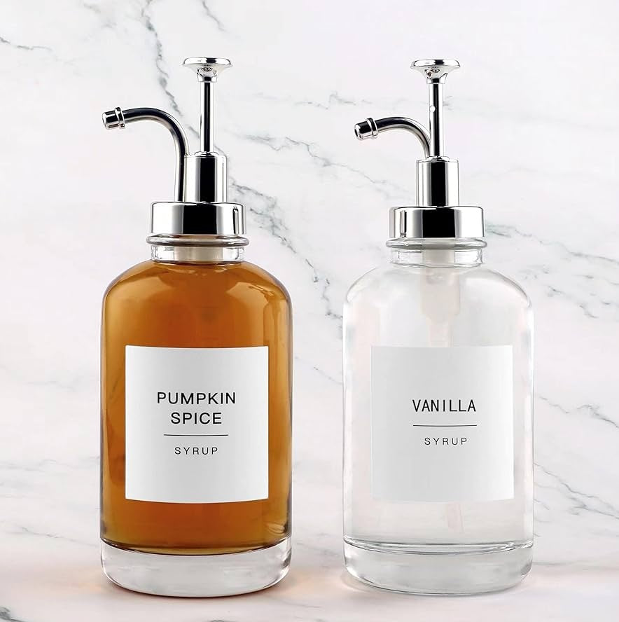 Glass Coffee Syrup Dispenser Bottle 500 ML 1 Pc
