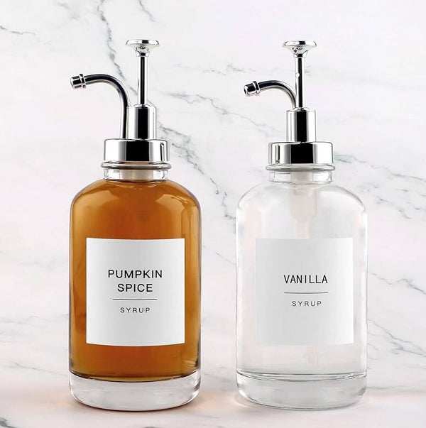 Glass Coffee Syrup Dispenser Bottle 500 ML 1 Pc