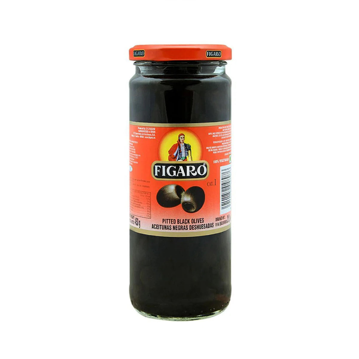 Figaro Pitted Black Olives 450gm