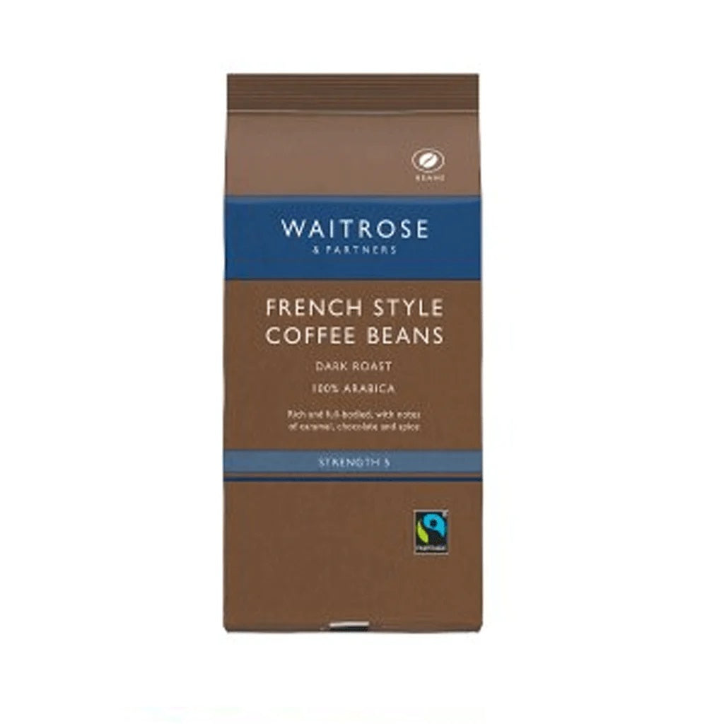 Waitrose French Style Coffee Beans 227g