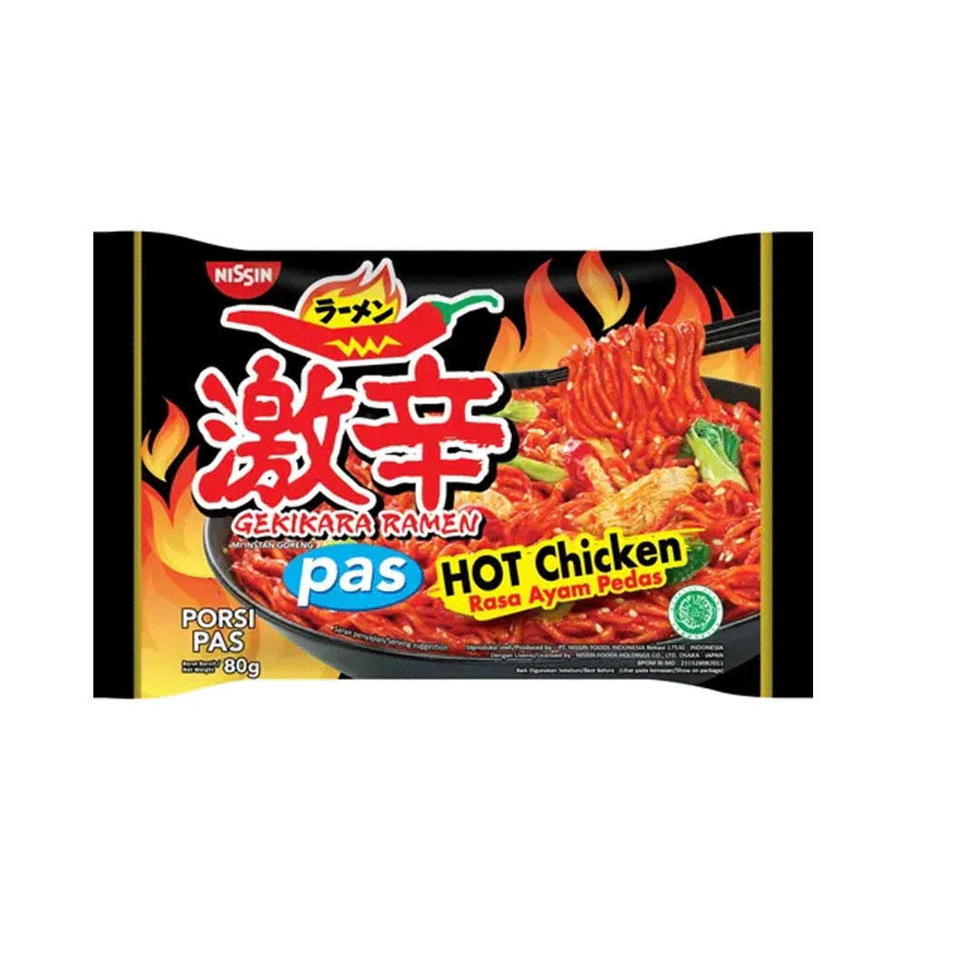 Nissin Gekikara Ramen Hot Chicken Noodles 80gm