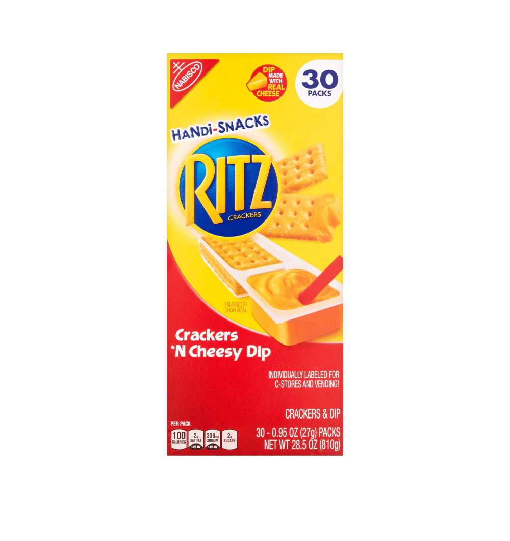 Nabisco Ritz Crackers N Cheesy Dip 27gm