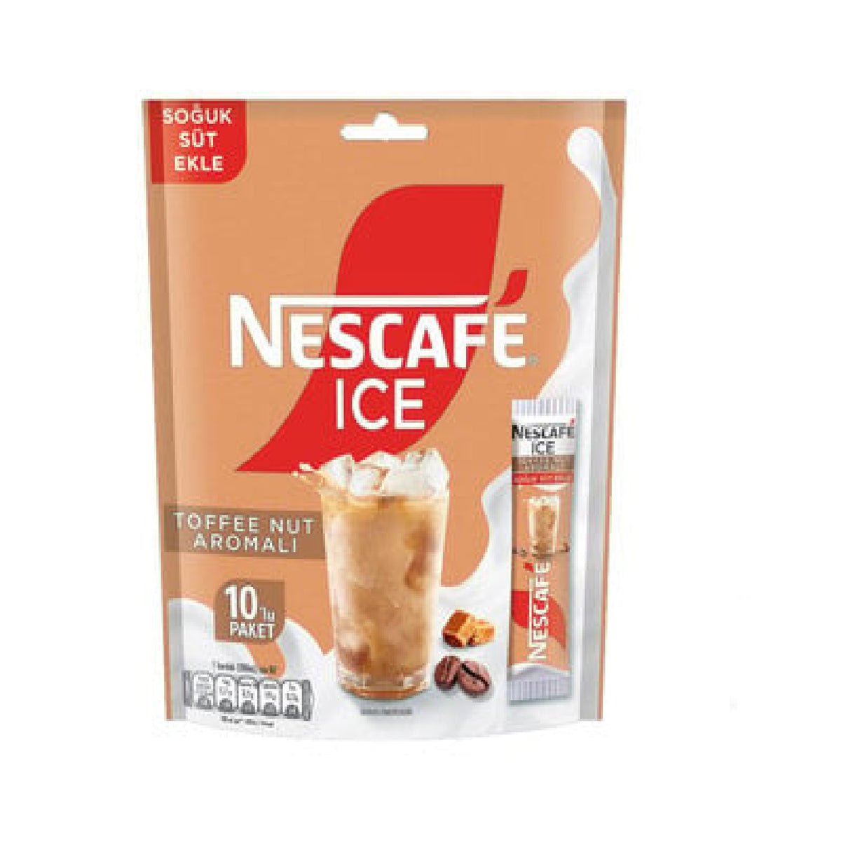 Nescafe Toffee Nut Latte Coffee Sachet Pack of 10