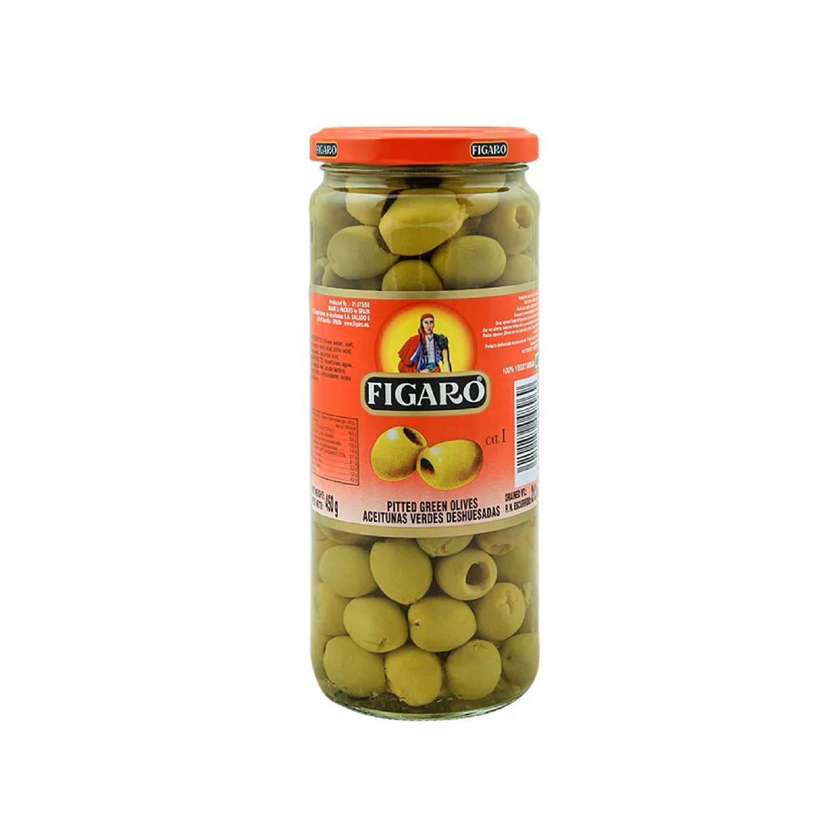 Figaro Pitted Green Olives 450gm